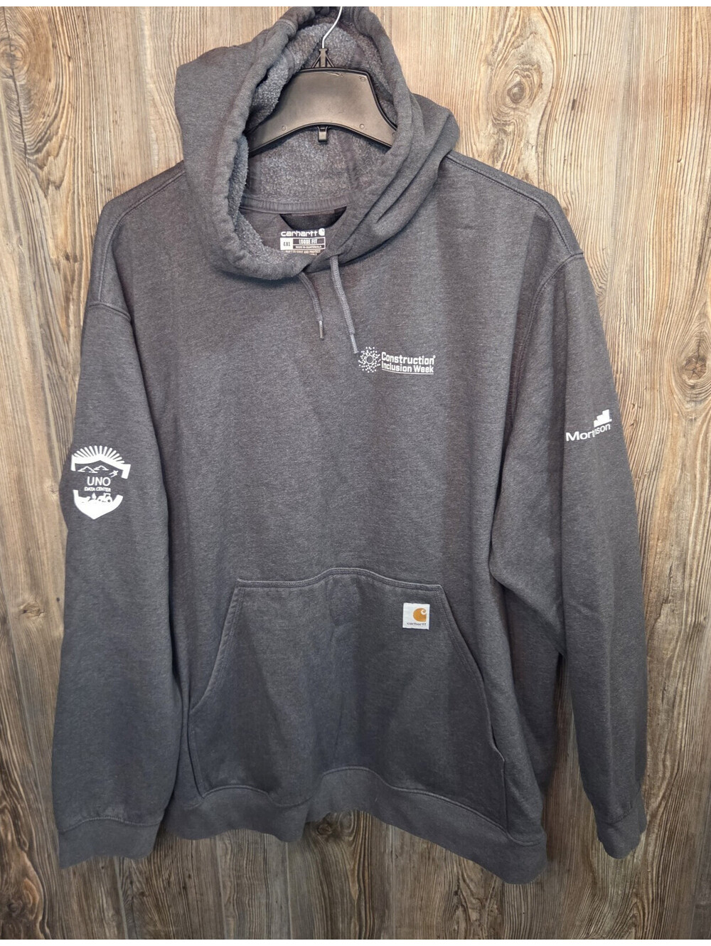 Carhartt K121-026 Size 4XL Loose Fit Sweatshirt Hoodie Construction Work Logo